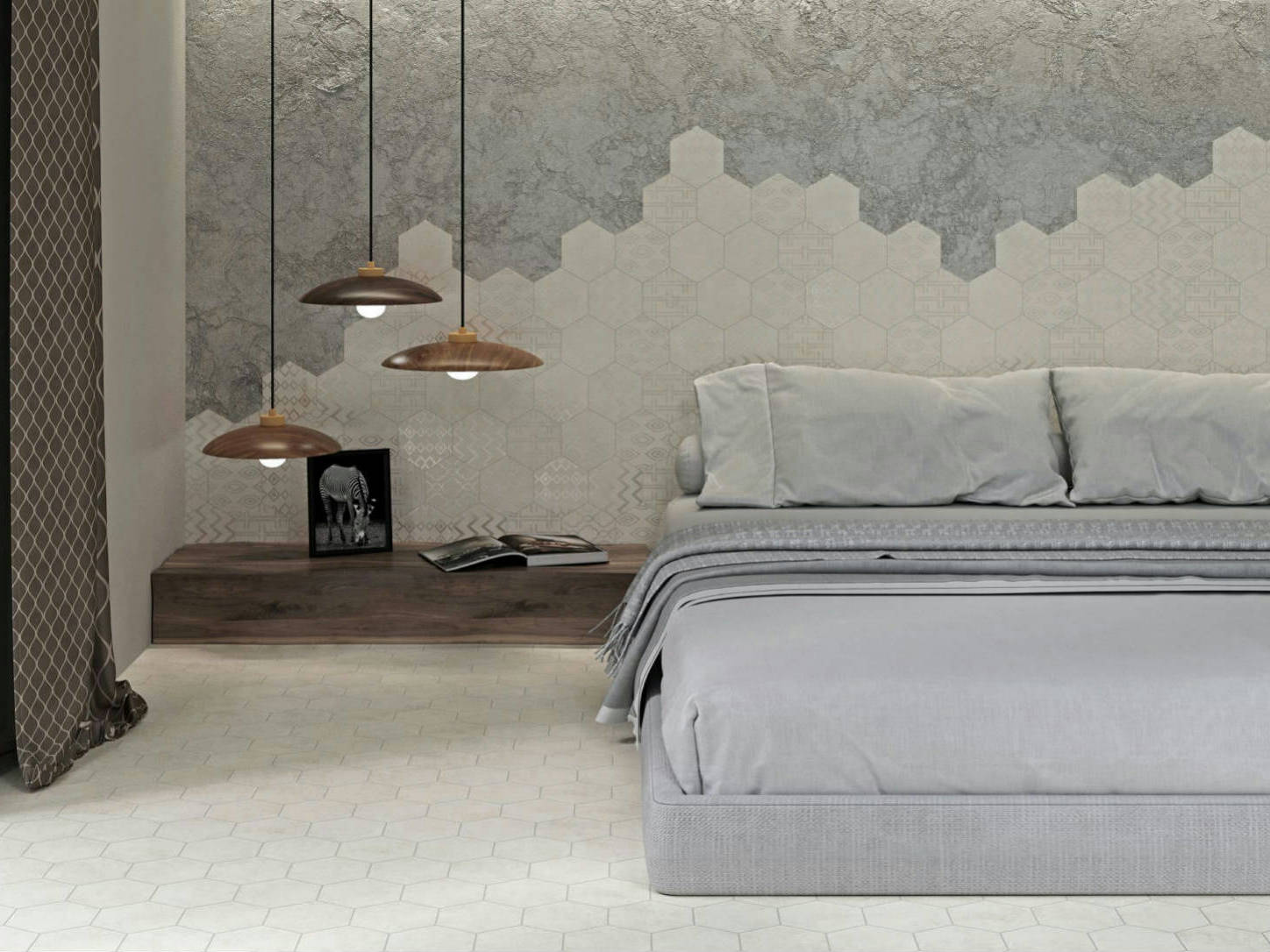 Form 5.5X6.3” White Decor* Hexagon | La Raj Tile & Marble