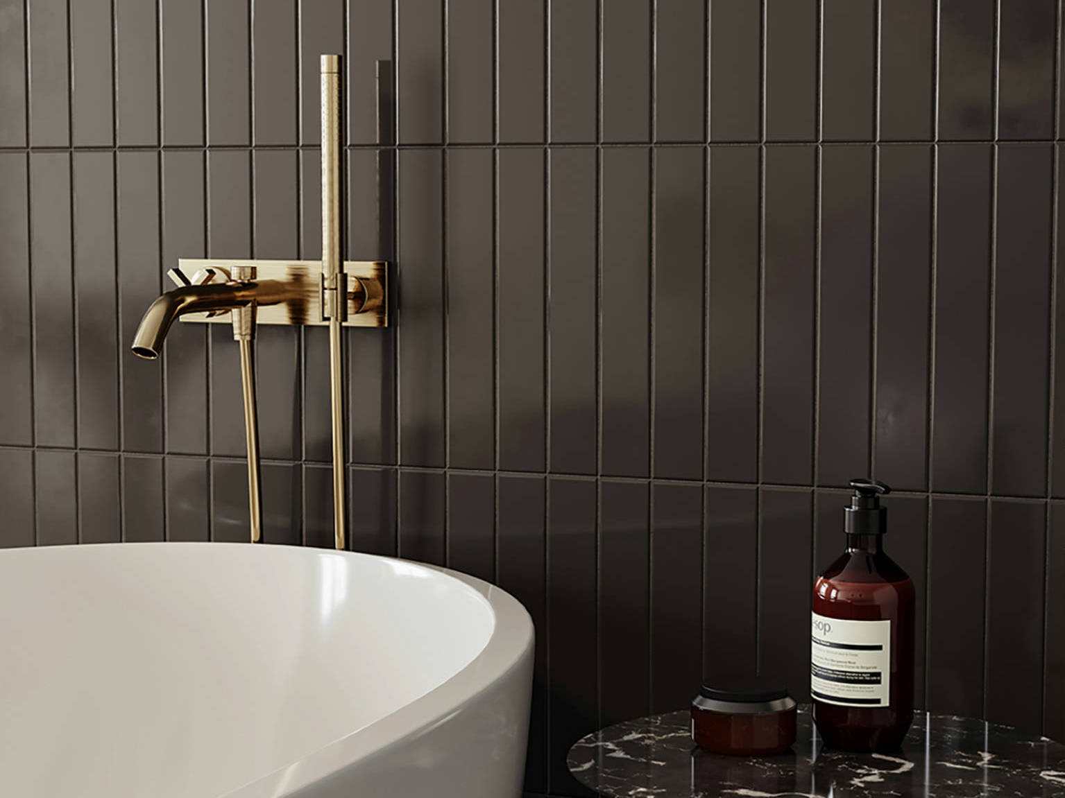 Traditions Retro Black Glossy 2x12  | La Raj Tile & Marble