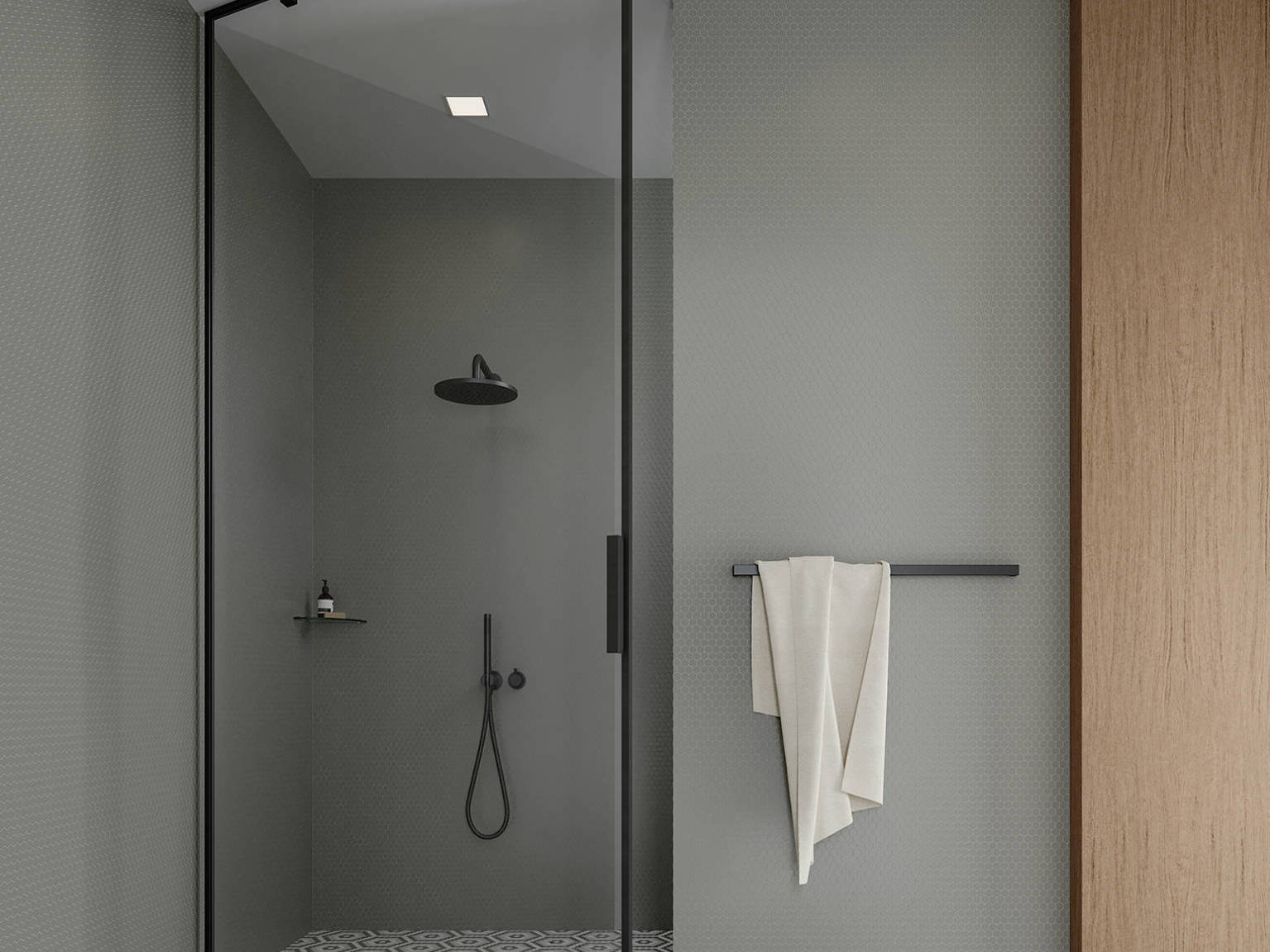 Traditions Taupe Matte 1in Hex Mosaic 2 | La Raj Tile & Marble